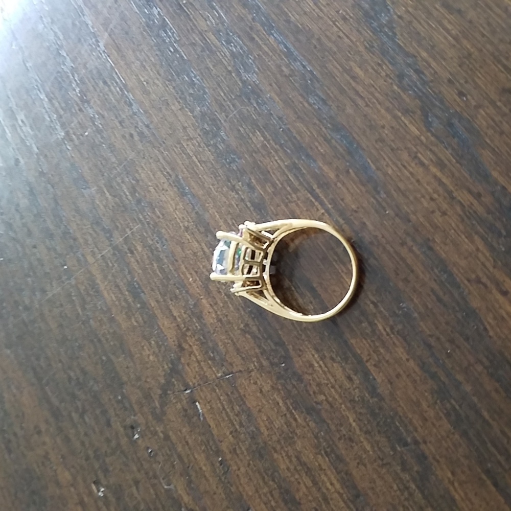 Mercury Mystic Topaz Cut Gemstone Ring In Gold Over Sterling Silver. - Picture 4 of 5